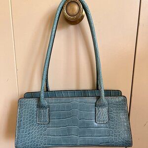Tommy Hilfiger Purse Small Teal Textured Leather Look